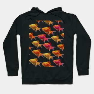 Seamless pattern colorful fancy golden fish Hoodie